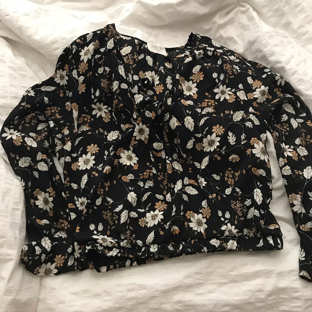 Long floral blouse